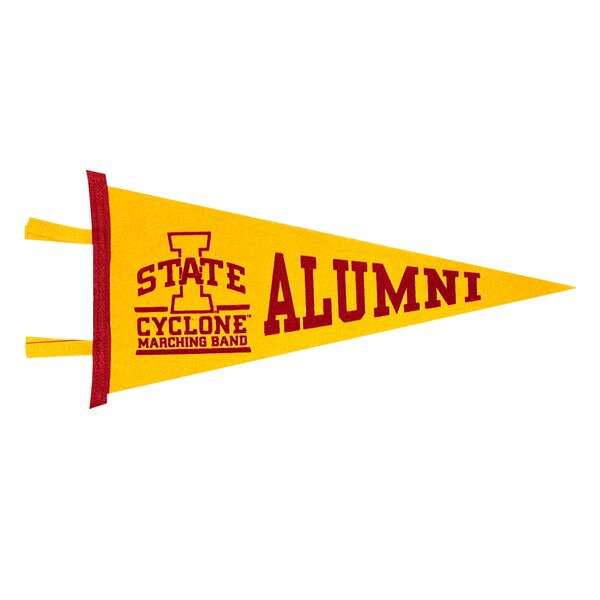 ISU Cyclone Marching Band Alumni Gold Pennant (7x18in)